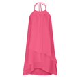 thumbnail image 3 of SMihono Robes Bohèmes d'Été pour Femmes Grande Taille Aguichant Mode Sans Manches Uni Col Rond Ample Robe Irrégulière pour Dames, 3 of 5