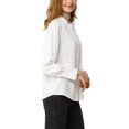thumbnail image 4 of INSPIRE CHIC Chemises à Manches Longues pour Femmes avec Col Montant et Boutons, 4 of 7