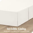 thumbnail image 3 of Bare Home Jupe de Lit Double Brossage - Premium 1800 Collection - Retombée de 15 Pouces - Lit Simple, Crème, 3 of 4