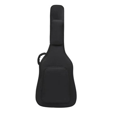 Acoustic Guitar Bag with Pockets Backpack with pockets Oxford Adjustable Shoulder Strap for Bass Black