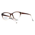 thumbnail image 3 of SA106 Cat Eye Multi 3 Focus Progressive Reading Glasses Brown +1.0, 3 of 3