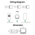 thumbnail image 2 of Zigbee Variateur Intelligent Switch Module avec Télécommande via Application, Commande Vocale, Minuterie, Partage de Groupe et Compatible avec Alexa, Echo et Google Home pour la Maison et le Bureau, 2 of 8