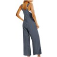 thumbnail image 5 of RKSTN Jumpsuits for Women 2024 New Fashion Halter Sleeveless Zipped Pockets Loose Plus Size Rompers Casual Summer Wide Leg Solid Color Long Jumpsuits, 5 of 5