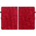 thumbnail image 1 of FJLBDE Étui pour Amazon Kindle Fire 7 (12e Gén., Version 2022), Portefeuille Folio à Rabat en Cuir PU à Motif de Fleurs Embossé avec Support, Rouge, 1 of 7