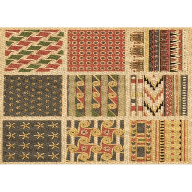 Ahgly Tapis Rectangulaire Lavable en Machine Intérieur Transitionnel Brun Selle, 5 Pieds x 7 Pieds