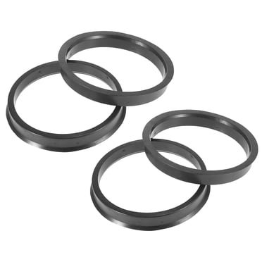 Unique Bargains 4 Pcs Anneaux Centriques de Moyeu de Voiture en Plastique 64,1 mm à 72,56 mm Entretoise de Roue Noir