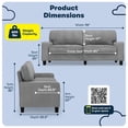 thumbnail image 2 of Serta Palisades 78" Track Arm Sofa with Removable Covers Glacial Gray, 2 of 17