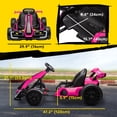 thumbnail image 3 of Aosom 24V Electric Go Kart, Kids Drift Kart with Adjustable Seat, Pink, 3 of 10