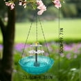 thumbnail image 3 of Hanging Bird Bath with Solar Pump, Plastic Bowl with Steel Chain, Outdoor Garden Bird Feeder and Water Bath for Backyard, Solar Powered Water Circulator, 3 of 4