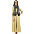 thumbnail image 2 of Bimba Robe Kurta Indienne en Rayonne Beige avec Foulard Kurti - 12, 2 of 9