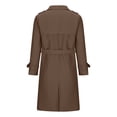 thumbnail image 4 of Soki Women's Long Double-Breasted Trench Coat Fall Winter Jacket with Belt, 4 of 5
