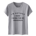 thumbnail image 4 of B91xZ Womens Tops Robe Ample à Manches Courtes Col Rond T Shirts, Gris S, 4 of 4