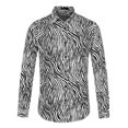 thumbnail image 1 of INSPIRE CHIC Chemise en Coton à Manches Longues Boutonnée à Imprimé Léopard Vintage pour Homme, 1 of 7