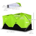 thumbnail image 3 of Outsunny Tente de Pêche sur Glace Isolée pour 8 Personnes, Pop-up, pour -22 °F, Vert, 3 of 10