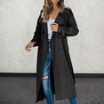 thumbnail image 2 of Kcodviy Manteau Léger Décontracté Mi-Long pour Femme Manteau Trench Polyvalent Décontracté Veste Tailleur Décontractée Femme Veste Zippée Décontractée pour Femme Veste Décontractée Chaude Femme Veste d'Extérieur Décontractée Femme, 2 of 5