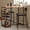 Red, variant on Retro Handmade wooden dining table with 2 upholstered chairs, 2 piece bistro table and chairs set with storage rack, dining table and chairs with metal frame, small kitchen table for apartment, home