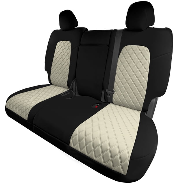 FH Group Waterproof Neoprene Custom Fit Rear Seat Covers for 2020-2025 Tesla Model Y Beige