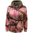 thumbnail image 1 of Realtree Womens Edge Pink Camo Zip-Up Polyester Fleece Sherpa Hoodie, 1 of 1