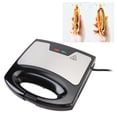 thumbnail image 3 of Electric  Maker, 800W Fast Toaster Oven Frying Pan with Lid, Safe Handle, Portable Oven Breakfast Maker, Non Stick Grill Griddle for Bread Egg  Bacon Sausages, 3 of 7