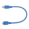 thumbnail image 3 of Câble Usbba vers MicroB Disque Dur Externe USB3.0 Adaptateur de Transmission 5Gbps Cordon Bleu 0.3 Mètre, 3 of 7