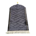 thumbnail image 3 of GROWTH TANK Portable Prayer Rug Blanket 65Cmx110cm Foldable Prayer Mat for Wedding Hajj Home Black, 3 of 9