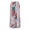 thumbnail image 4 of Jsaierl Womens Boho Print Palazzo Pants Elastic High Waist Drawstring Wide Leg Flowy Pants Plus Size Holiday Straight Leg Pants, 4 of 5