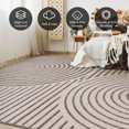 thumbnail image 2 of Boho Area Rug x Machine Washable Rugs for Living Room Non Slip Soft Carpet Geometric Jacquard Textu Carpet for Bedroom Dining Nursery Office Living Room Rug-Khaki, 2 of 7