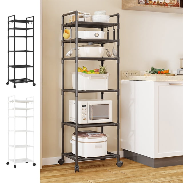 Sentmoon Corner Shelf Corner Bookshelf Kitchen Rack Trolley Floor Standing Multi Layer Household Storage Rack Bathroom Rack Can Accommodate Toiletries and Daily Necessities for Wall Decor
