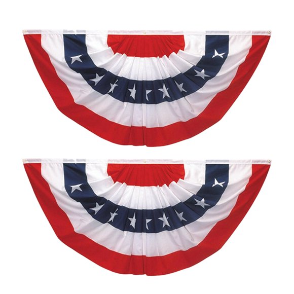 Drapeau de Fan Patriotique, Drapeau d'Ornement Extérieur avec Motif Imprimé à l'Écran, Drapeau de Cour pour la Fête de l'Indépendance pour Bannière de Porche du Memorial Day