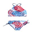thumbnail image 1 of 2Pcs Kids Girl Tie Dye Bikini Set Fish Scale Ruffle Halter Swimsuit Toddler One Shoulder Bathing Suit Summer Outfits Set, 1 of 6