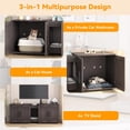 thumbnail image 4 of Litter Box Enclosure for 2 Cats, Cat Hidden Litter Box Enclosure Furniture with Double Room, Wooden Enclosed Cat Litter Box Furniture, 4 of 9