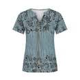 thumbnail image 2 of Birdeem Mode Femme Col en V Imprimé Décontracté Manches Courtes Ample Haut/chemise, 2 of 5