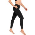 thumbnail image 1 of MIASHUI Women Solid Color Pocket Yoga Pants Workout Leggings For Comfy And Practical Use Black,M, 1 of 7