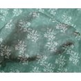 thumbnail image 4 of oneOone Silk Tabby Fabric Leaves & Floral Block Decor Fabric Printed BTY 42 Inch Wide, 4 of 4