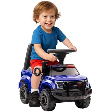 Aosom Kids Ride On Sliding Car with Hidden Under Seat Storage, Blue