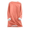 thumbnail image 5 of Hauts pour Femmes Col Rond avec Poche Épaissi en Peluche Chaud Manches Longues Hauts d'Automne pour Femmes 2023 Tendance en Liquidation, 5 of 5