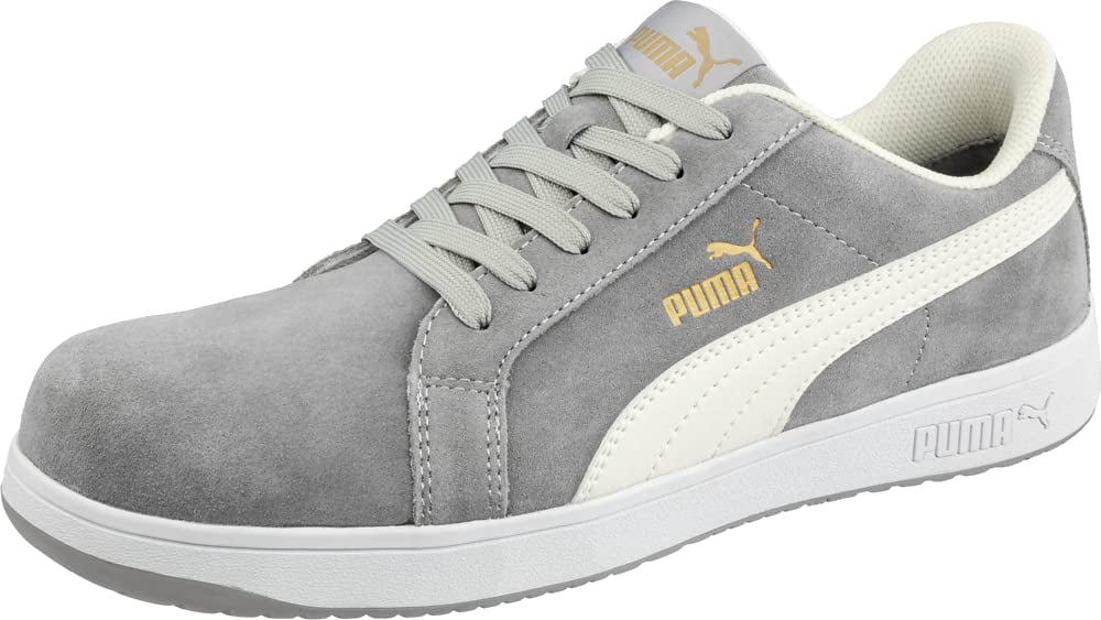 PUMA Safety Women's Iconic Suede Grey Low SD Safety Shoes Composite Toe Slip Resistant