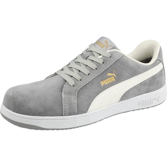 PUMA Safety Women's Iconic Suede Grey Low SD Safety Shoes Composite Toe Slip Resistant