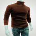 thumbnail image 3 of Chandail à Col Roulé pour Hommes, Tricoté, Décontracté, Haut, T-Shirt, Chandail, 3 of 3
