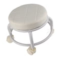 thumbnail image 3 of Rolling Ottoman, Memory Foam Scoot Stool Stain Resistant  for Indoor Orange,Beige,Coffee Color, 3 of 8