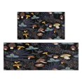 thumbnail image 1 of Cute & Comfortable 2-Piece Red Mushroom Kitchen Rugs & Mats - Non-Slip, Cushioned - Adds Boho Flair to Kitchen, Bathroom, Laundry - Trendy Home Decor, Sizes 17x30 & 17x47 inches, 1 of 7