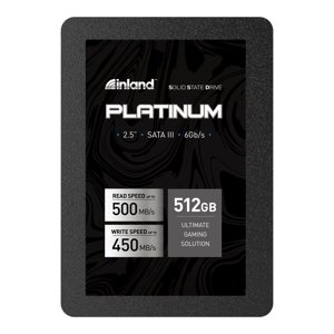 INLAND Platinum 512GB SSD SATA III 6Gb/s 2.5" 7mm TLC 3D NAND Interne Solid State Drive (512GB)