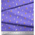 thumbnail image 3 of Soimoi Purple Georgette Viscose Fabric Tree Christmas Print Fabric by Yard 42 Inch Wide, 3 of 3