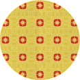thumbnail image 1 of Ahgly Company Tapis d'Intérieur Lavables à la Machine, Carrés Transitionnels, Jaune Banane, Carré de 3', 1 of 7