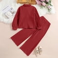 thumbnail image 4 of TopLLC Ensemble Mode Filles Manches Longues Col Rabattu Pantalon Long, 4 of 9