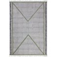 thumbnail image 1 of Casavani Tapis d'Extérieur Fait à la Main Boho Durrie, Vert 10x10 Pi, 1 of 6