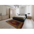 thumbnail image 4 of Ahgly Company Tapis d'Intérieur Rectangulaire Abstrait Rouge, 2 Pieds x 3 Pieds, 4 of 6