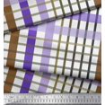 thumbnail image 2 of Soimoi Blue Rayon Crepe Fabric Window Pane Check Printed Craft Fabric by the Yard 46 Inch Wide, 2 of 4