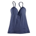 thumbnail image 1 of Camisole à Bretelles Ajustables Rembourrée Intégrée pour Femme Dame - Bleu Marine, m, 1 of 6