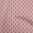 thumbnail image 1 of oneOone Georgette Viscose Pink Salmon Fabric Running Stitch Craft Projects Decor Fabric Printed By The Yard 42 Inch Wide, 1 of 4